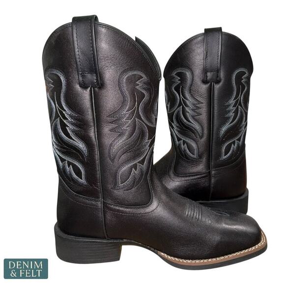 Cody James Ace Black Western Cowboy Boots Men’s 11D Broad Square Toe NEW/NWT - Picture 11 of 15